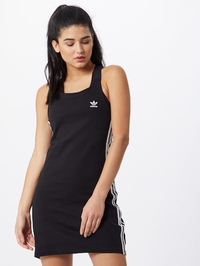 Rochie de vară ADIDAS ORIGINALS pe negru / alb, Vizualizare model