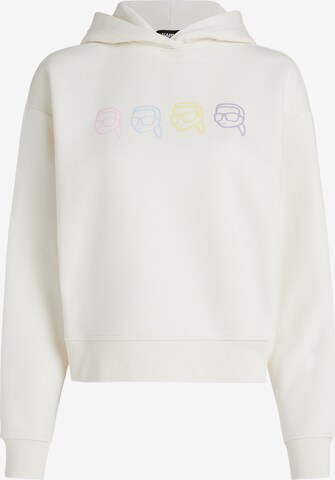 Sweat-shirt 'Ikonik' Karl Lagerfeld en blanc : devant