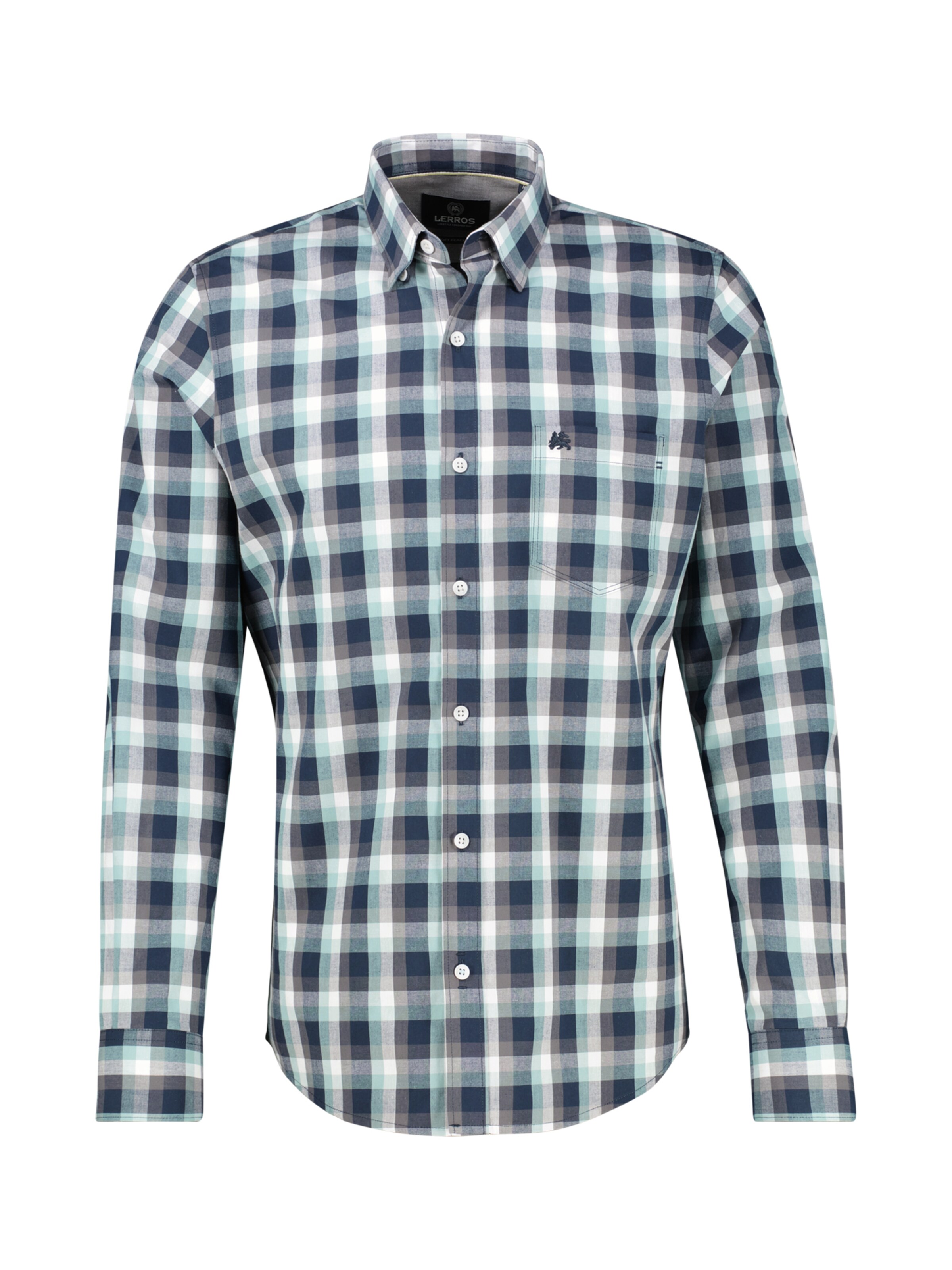 LERROS Regular fit Overhemd in Grijs: voorkant
