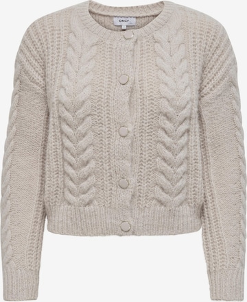 ONLY Knit cardigan in Beige: front