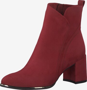 MARCO TOZZI Ankle Boots in Red: front