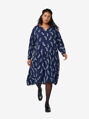 ZizziKošulja haljina 'XANNI' - plava boja: prednji dio