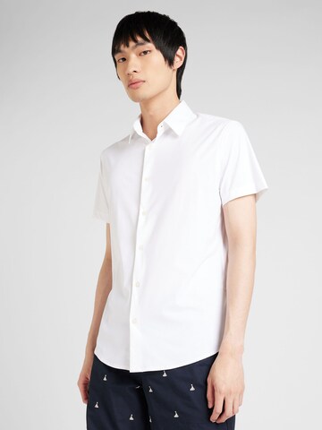 JACK & JONES Slim fit Button Up Shirt 'JPRBLAACTIVE' in White: front