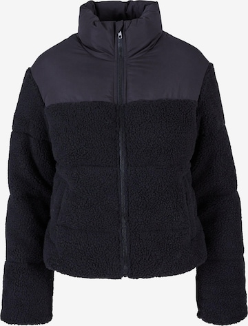 Urban Classics Winter Jacket in Black: front