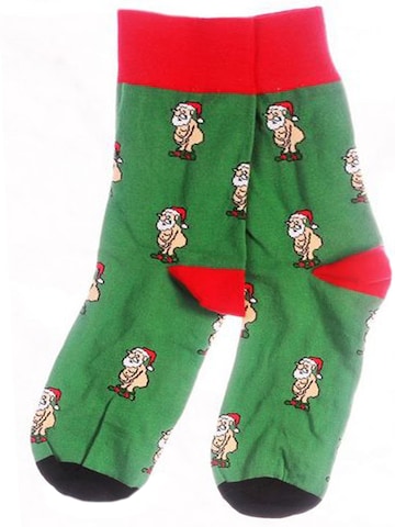 La Bortini Socks in Green: front