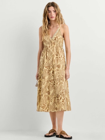 Pepe Jeans Zomerjurk 'Flora' in Bruin: voorkant