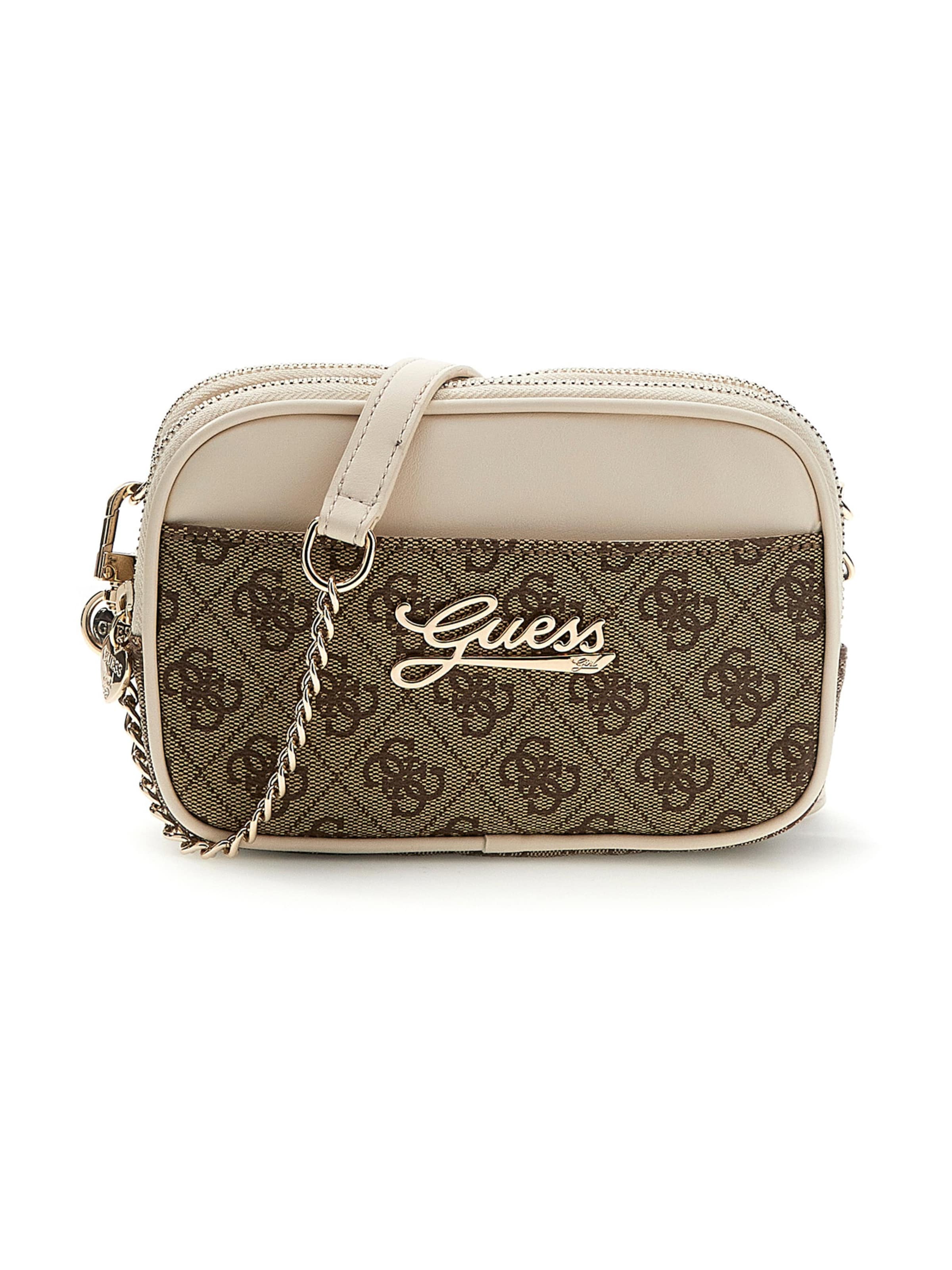 Geantă de umăr de la GUESS pe bej: față