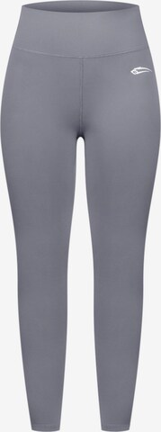 Smilodox Skinny Sportbroek 'Affectionate' in Grijs: voorkant