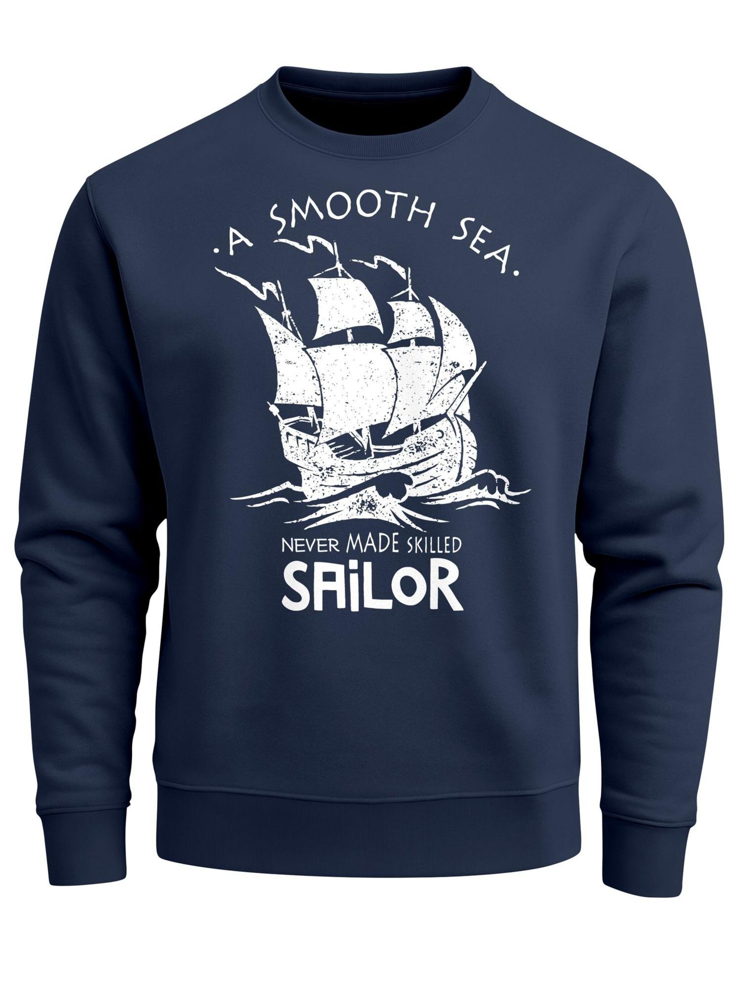 Neverless Sweatshirt 'Smooth Sea' in Blue: front