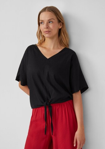 s.Oliver Blouse in Zwart: voorkant