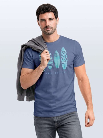 Neverless Shirt 'Long Beach' in Blue