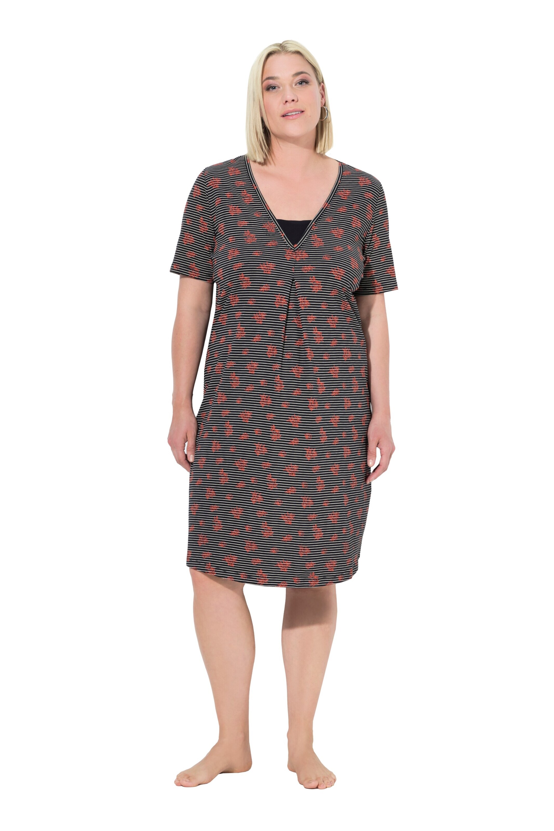 Ulla Popken Nightgown in Black: front