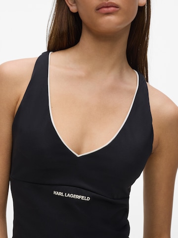 T-shirt ' Athleisure-Tanktop mit kontrastierender Paspelierung ' Karl Lagerfeld en noir