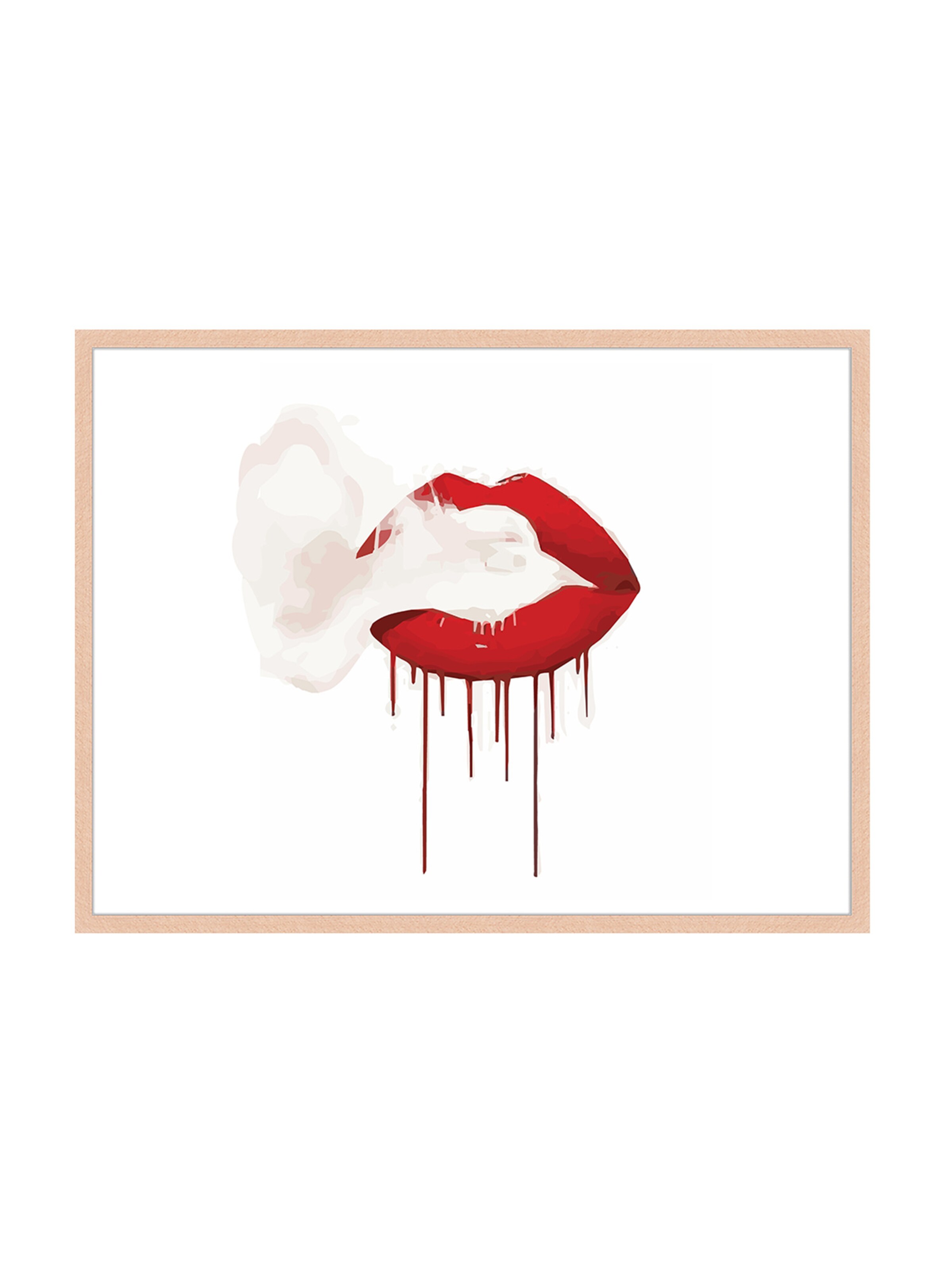 Liv Corday Image 'Red Lips' in White: front