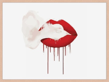 Liv Corday Image 'Red Lips' in White: front