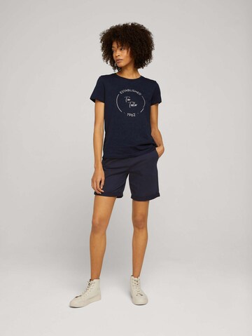 TOM TAILOR Regular Shorts in Blau