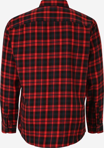 Coupe regular Chemise 'SARI' Only & Sons Big & Tall en rouge