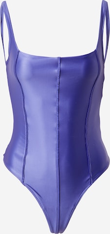 Reebok Bralette Swimsuit 'Cardi' in Purple: front