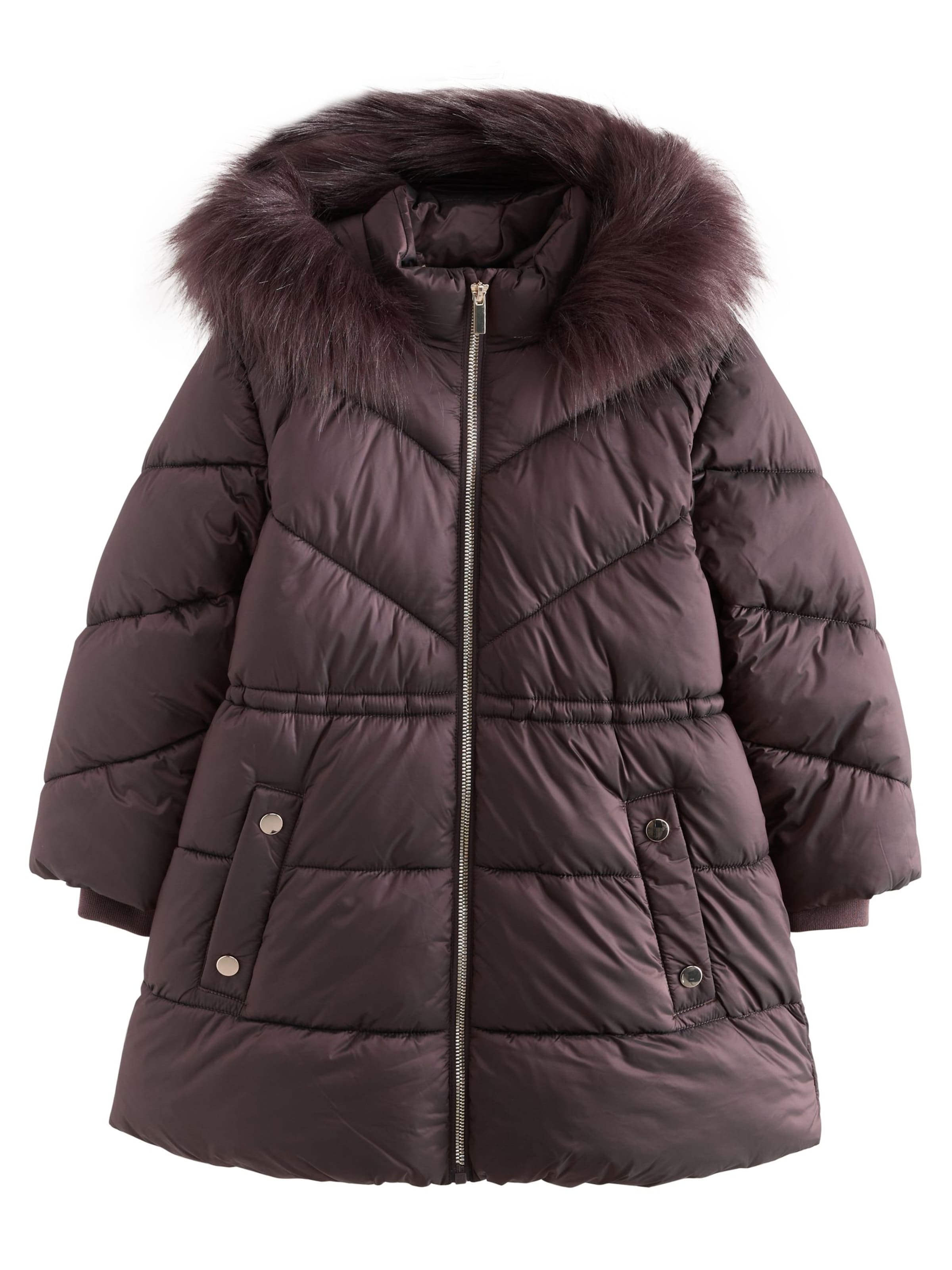 Geacă de iarnă de la Next pe maro: față