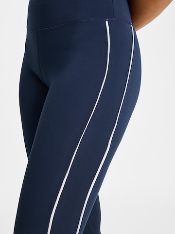 Hummel Skinny Sportbroek in Blauw