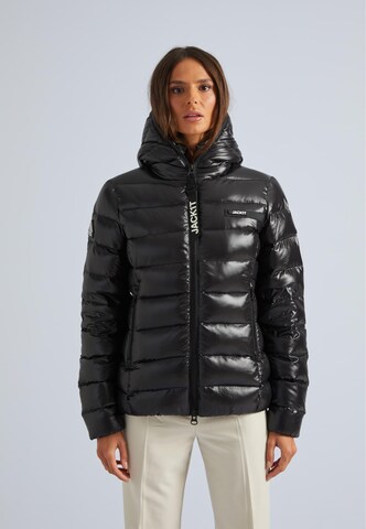 JACK1T Between-Season Jacket 'R3D Slick Racer' in Black: front