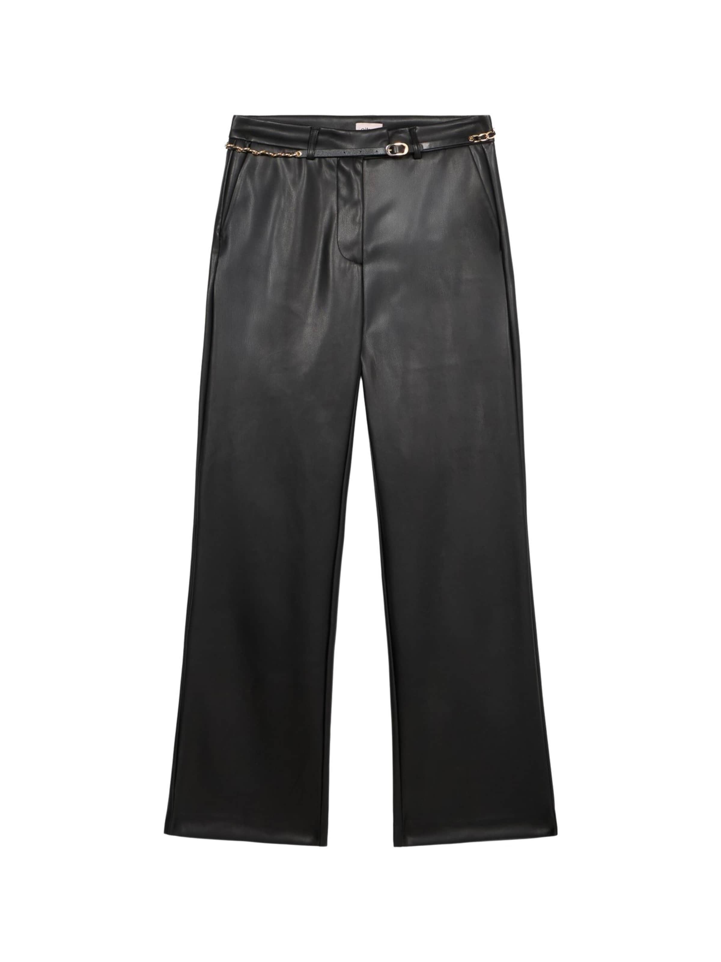 Regular Pantalon oltre en noir : devant