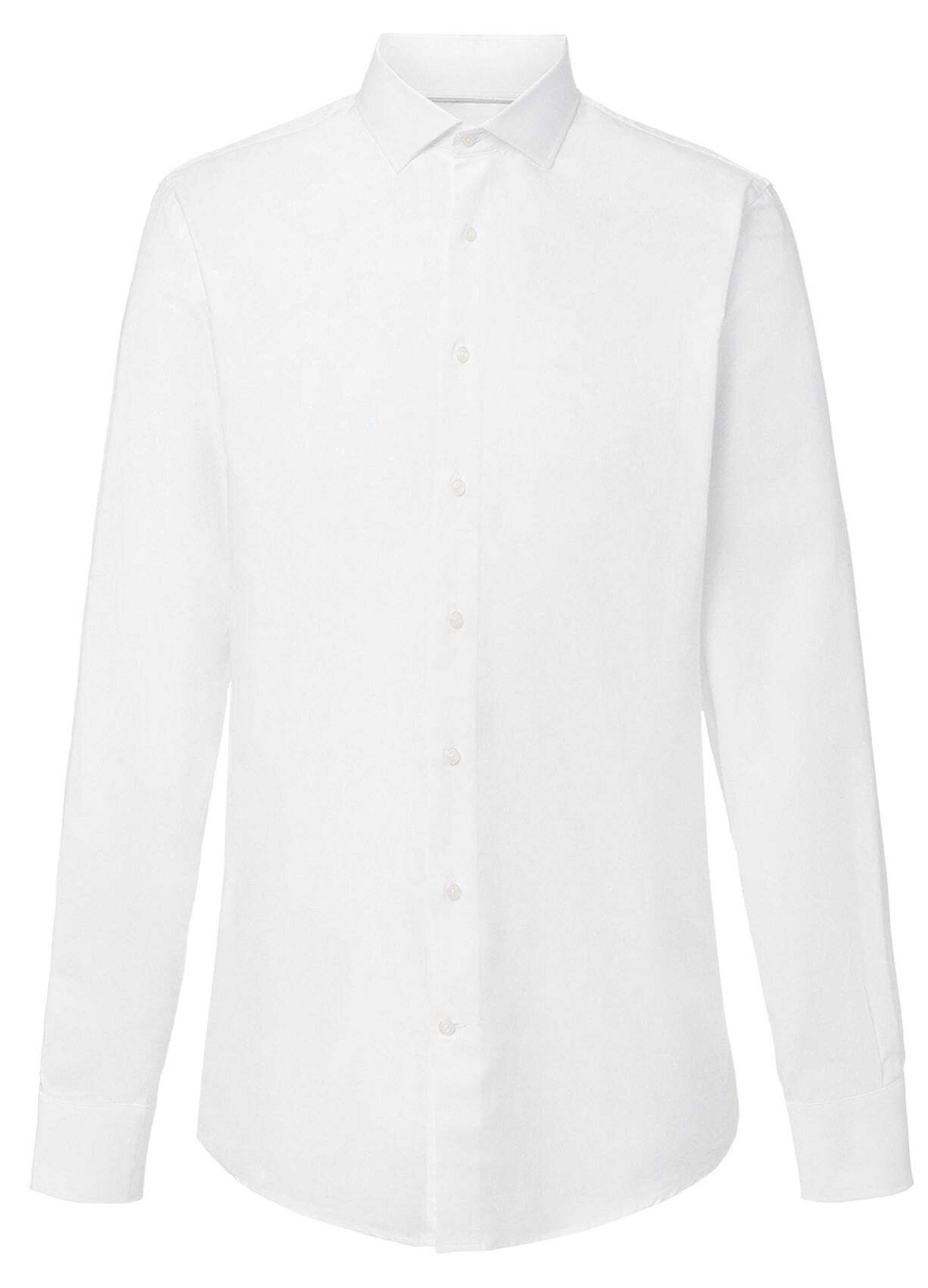 Slim fit Camicia business 'Poplin Classic' di Hackett London in bianco: frontale