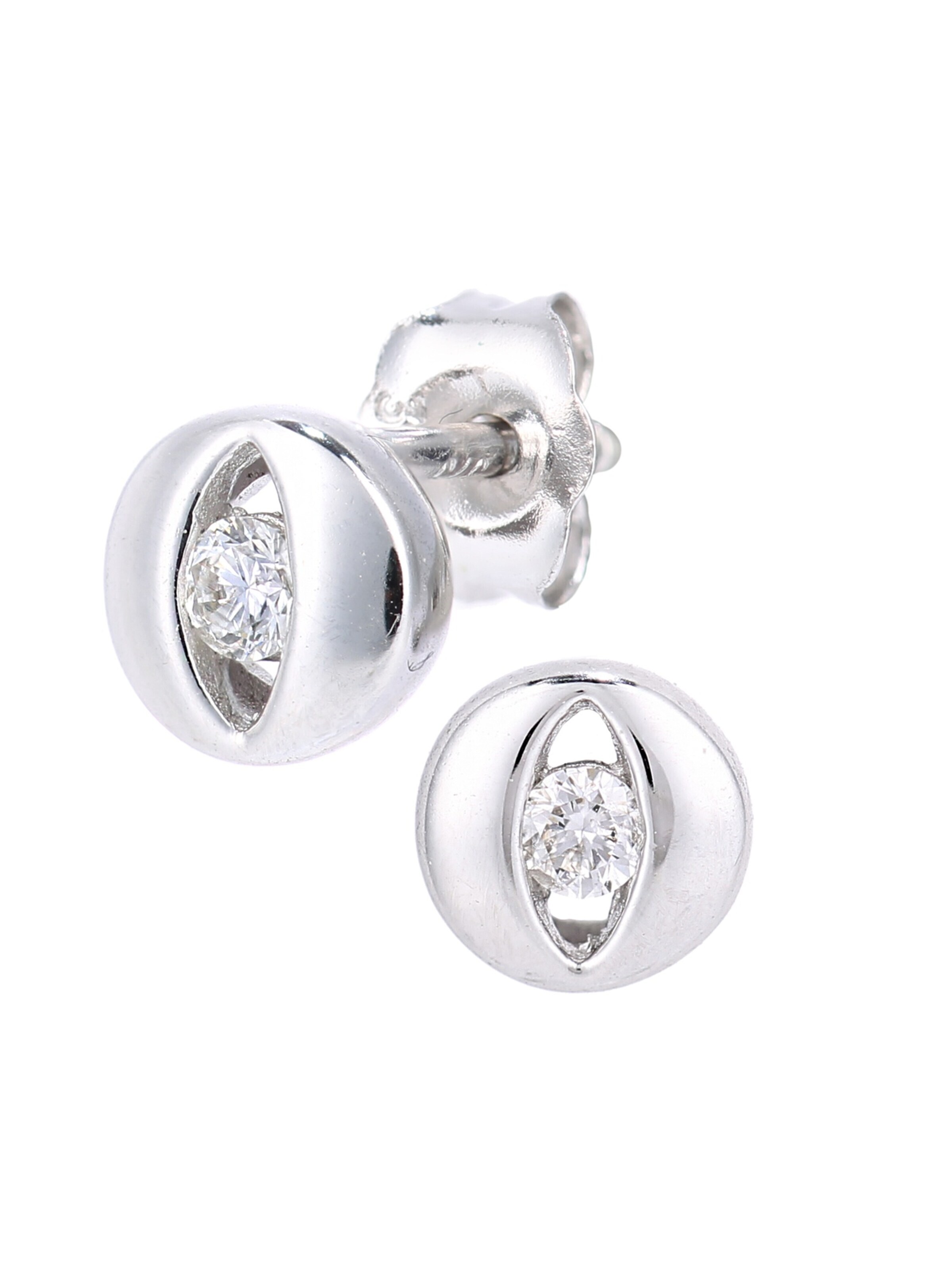 sudrabs DIAMANT LETERNEL Auskari 'Ohrstecker aus 375 Weißgold mit Diamant': no priekšpuses