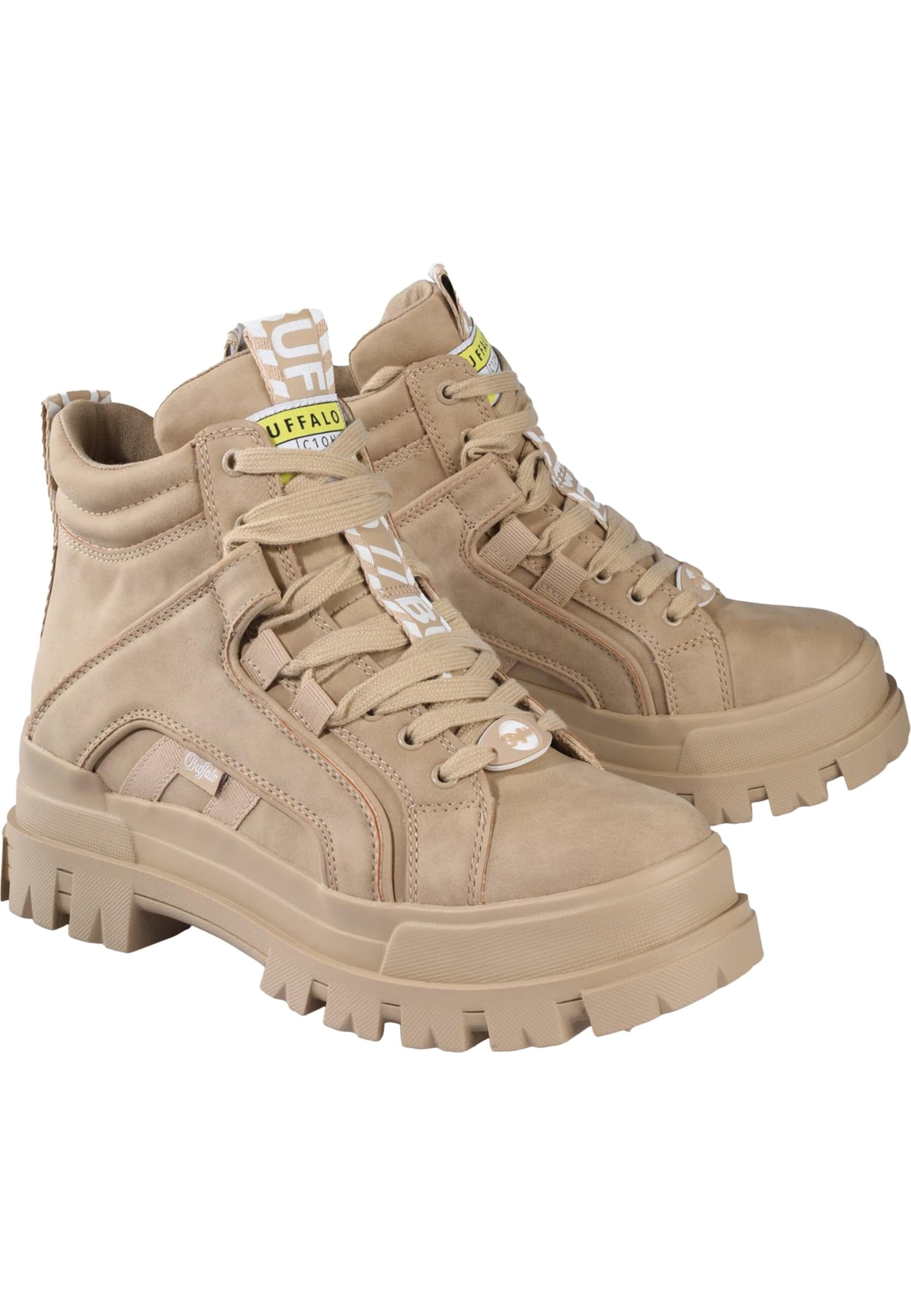 Bottines à lacets 'Aspha' BUFFALO en beige