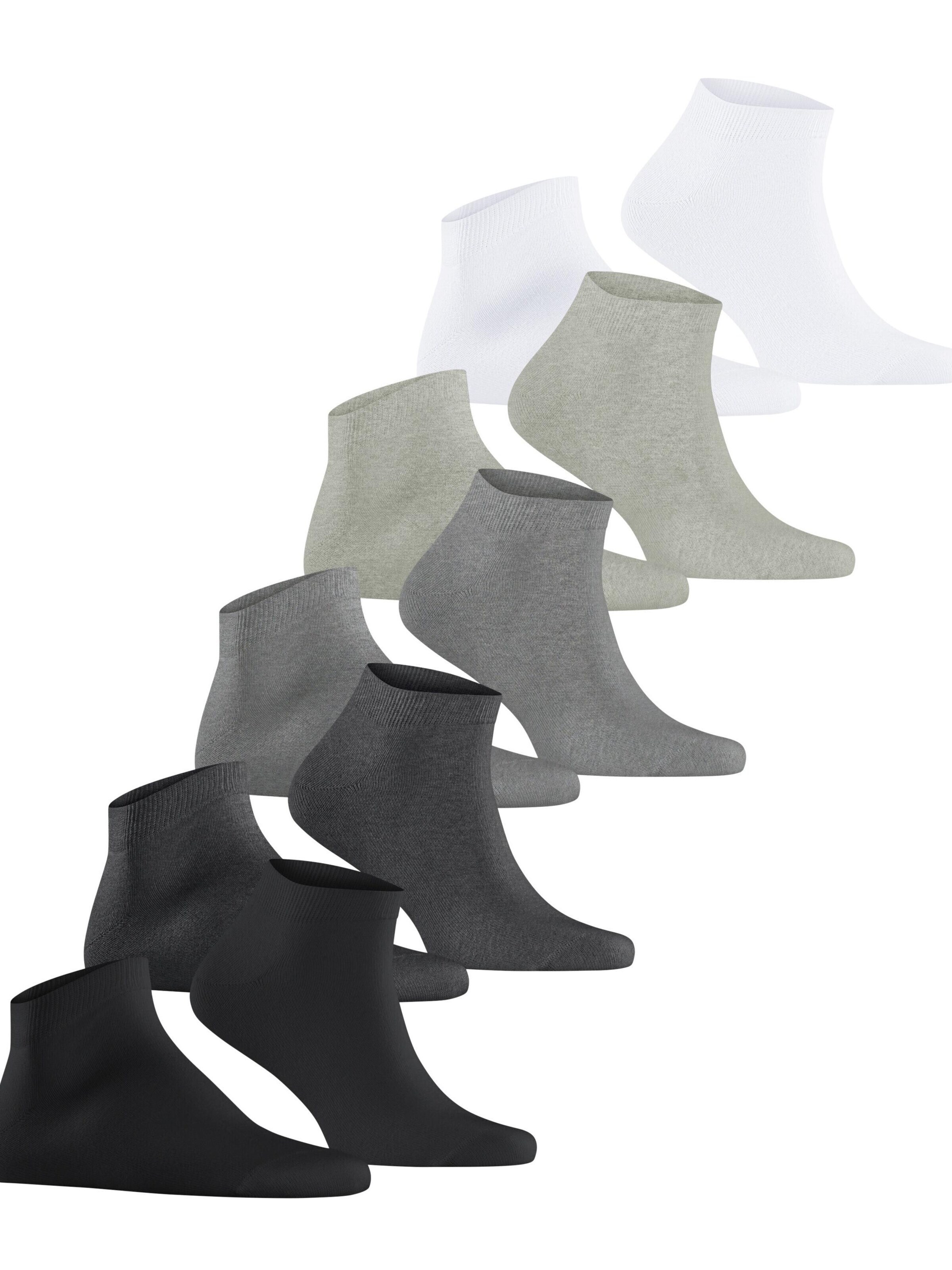 ESPRIT Ankle Socks 'Solid-Mix 5-Pack' in Mixed colors: front