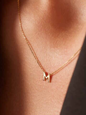 Lucardi Necklace 'Buchstabe' in Gold