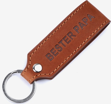 Benthill Schlüsselanhänger 'Bester Papa' in Braun: Vorderseite