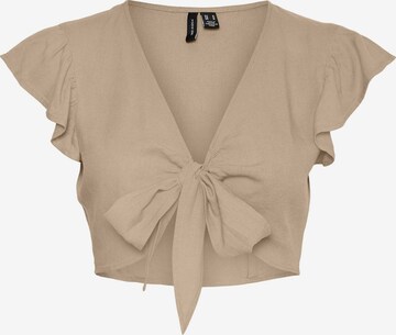 Chemisier 'MYMILO' VERO MODA en beige : devant