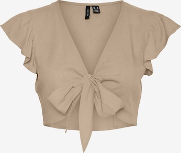 Camicia da donna 'MYMILO' di VERO MODA in beige: frontale