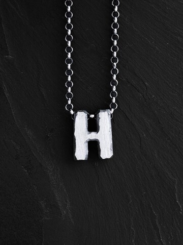 REYTEL Necklace 'Letter H' in Silver