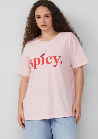 T-shirt QS en rose : devant