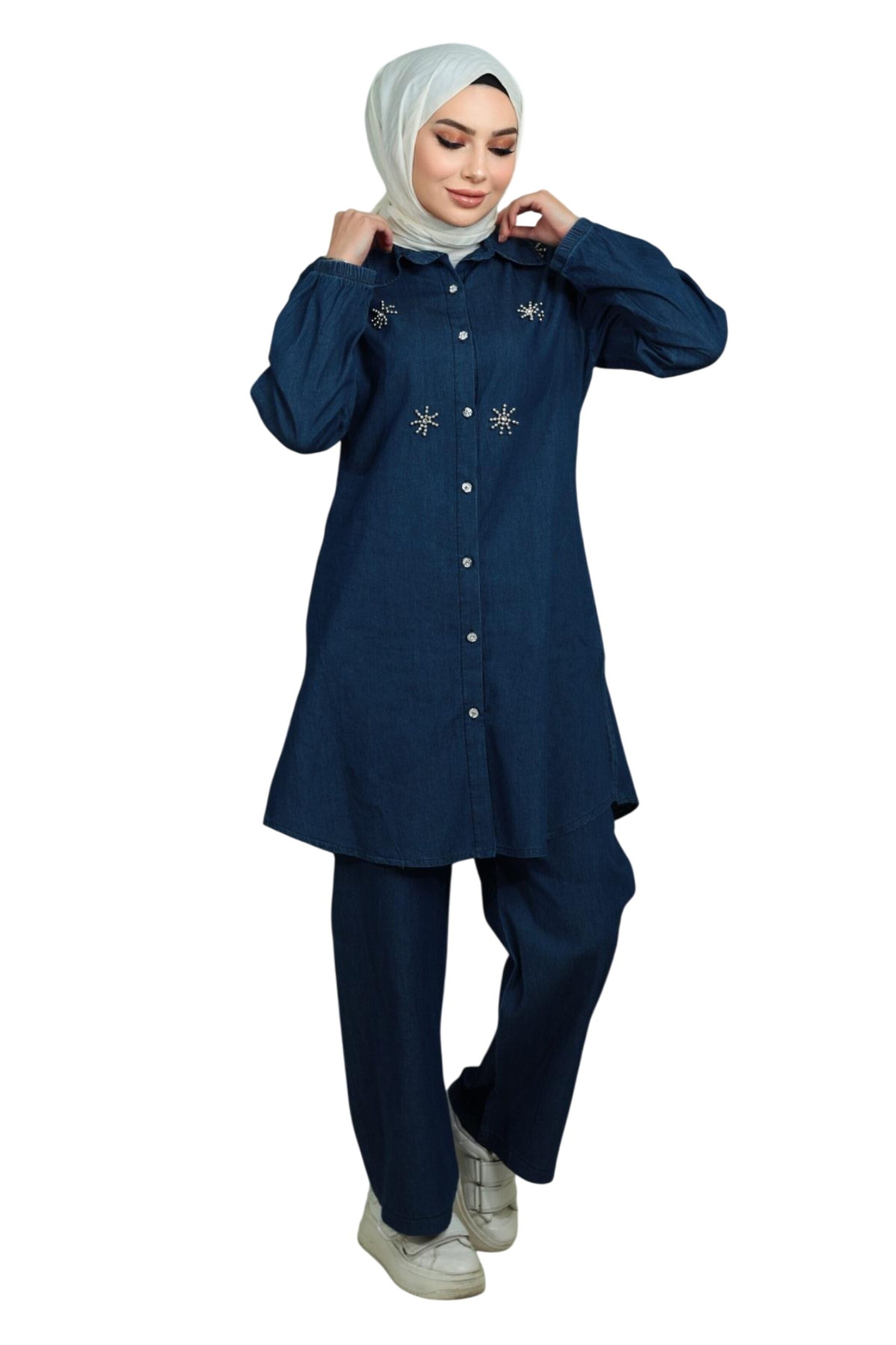 MODAMIHRAM Hosenanzug in Blau: Vorderseite