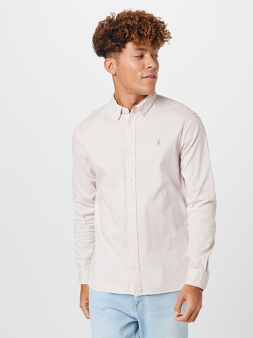 AllSaints Regular fit Button Up Shirt 'Hawthorne' in Grey: front