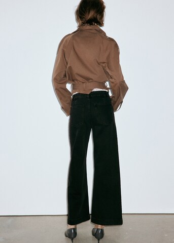 MANGO Wide Leg Farkut 'CATHERIN' värissä musta
