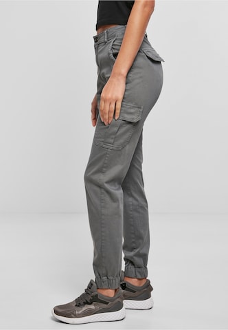Effilé Pantalon cargo ' Ladies High Waist Cargo Pants ' Urban Classics en gris