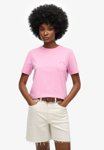 Superdry Shirt 'Essential' in Pink: front