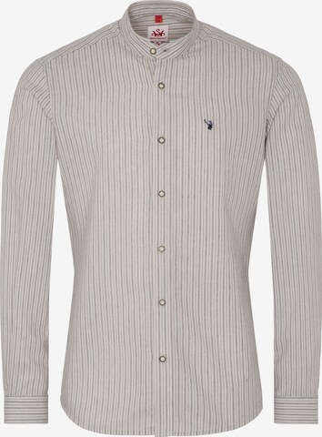 SPIETH & WENSKY Traditional Button Up Shirt 'Warnow' in Beige: front