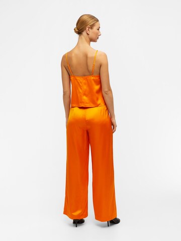 OBJECT Wide leg Trousers 'Hello' in Orange