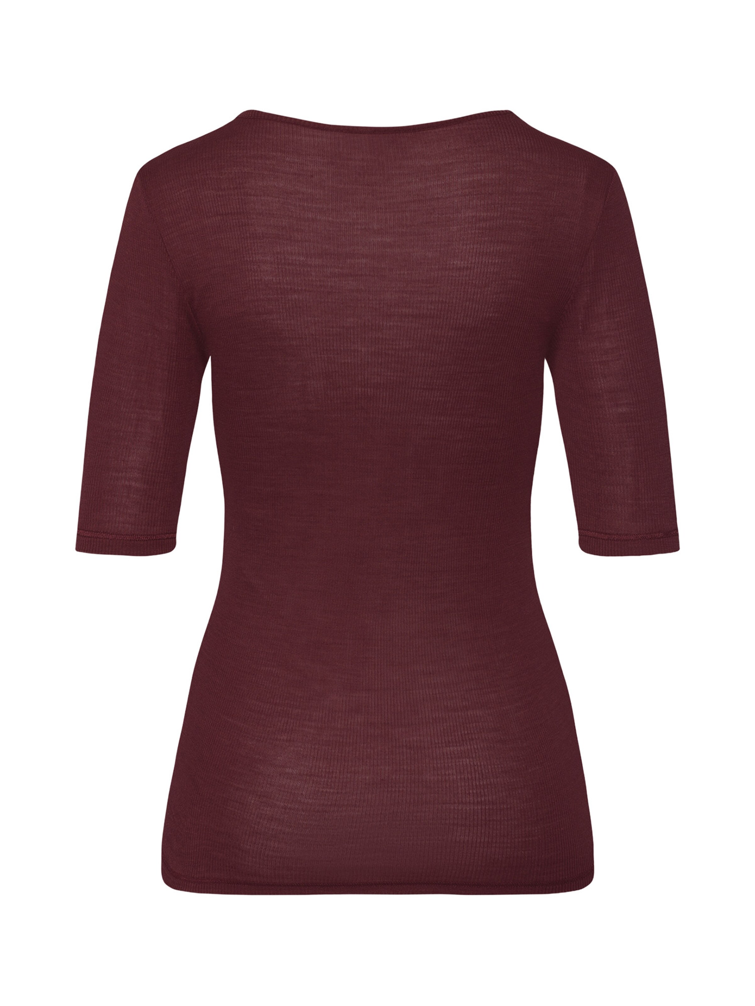 Hanro Unterhemd ' Woolen Lace ' in Braun