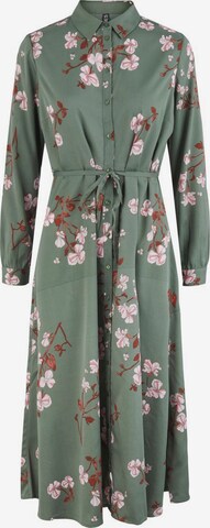 Robe-chemise PIECES en vert : devant