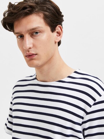 T-Shirt 'Briac' SELECTED en blanc
