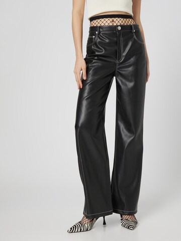 VIERVIER Loose fit Pants 'Betty' in Black: front