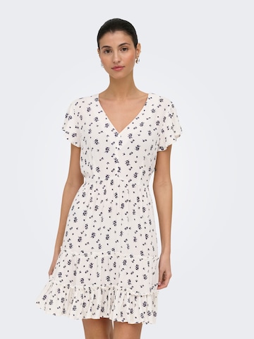 Robe 'ONLClaudette' ONLY en blanc : devant