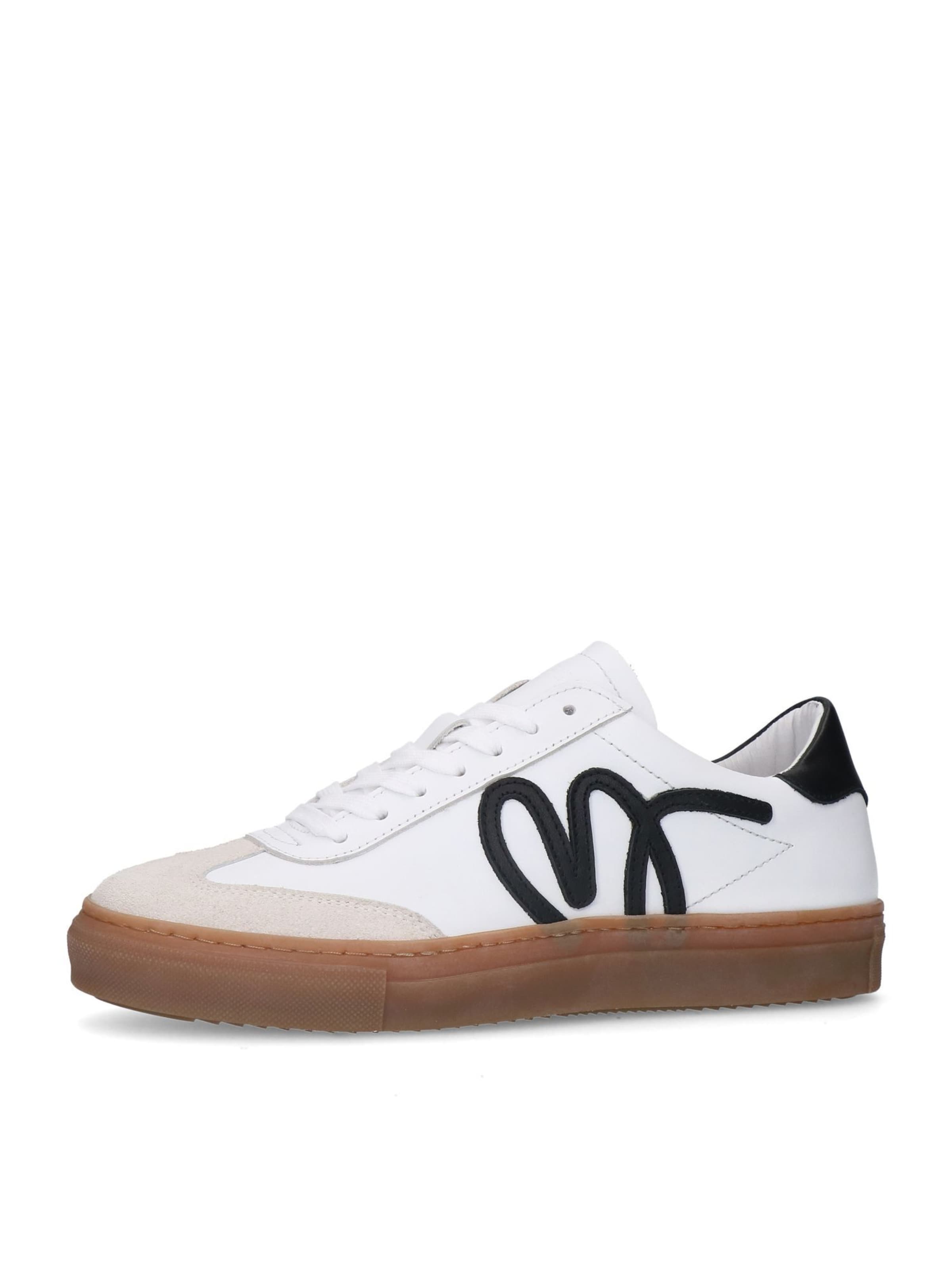 MANFIELD Sneaker in kitt / schwarz / weiß, Produktansicht