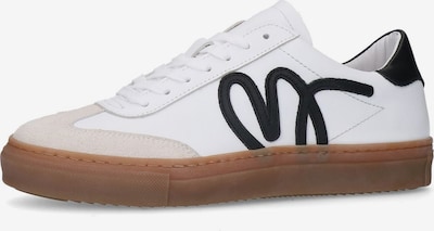 MANFIELD Sneaker in kitt / schwarz / weiß, Produktansicht